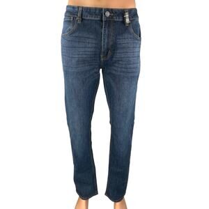 NEW Barabas Men's Blue Straight Leg Mid Rise Medium Wash Denim Jeans Size 38